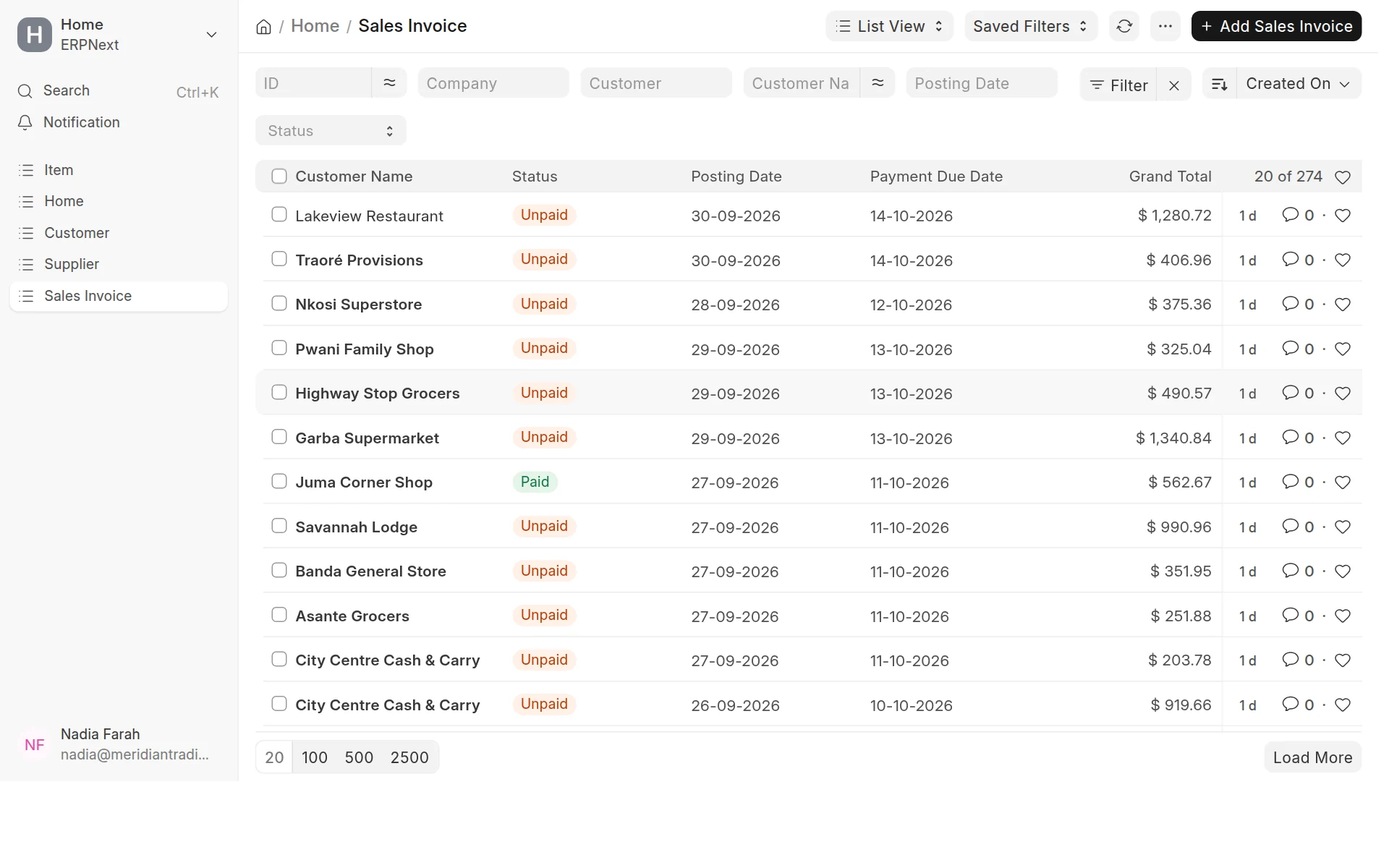 Sales in ERPNext